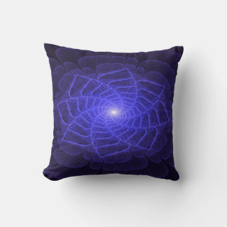 BlueLotus Fractal Flower Throw Pillow Kussen