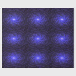 BlueLotus Fractal Flower Wrapping Paper Cadeaupapier