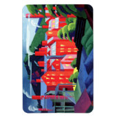 Bluemner - Jersey Silk Mills, modern kunstwerk Magneet (Verticaal)