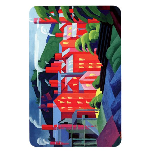 Bluemner - Jersey Silk Mills, modern kunstwerk Magneet (Verticaal)