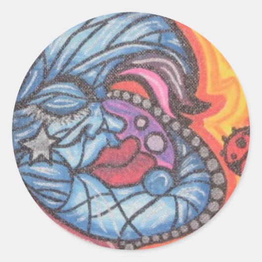 BlUeMoOn Ronde Sticker (Voorkant)