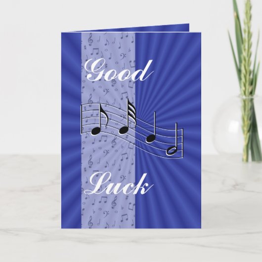 BlueMusicnote strip-aanpassen elke gelegenheid Kaart (Voorkant)