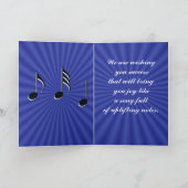 BlueMusicnote strip-aanpassen elke gelegenheid Kaart (Binnen)