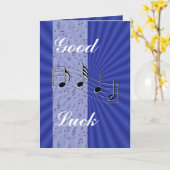 BlueMusicnote strip-aanpassen elke gelegenheid Kaart (Gele Bloem)
