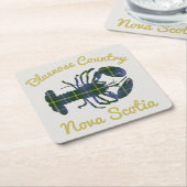 Bluenose Country N.S. Tartan Lobster party onderze Kartonnen Onderzetters (Schuin)