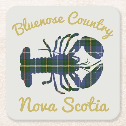 Bluenose Country N.S. Tartan Lobster party onderze Kartonnen Onderzetters (Voorkant)
