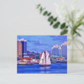 Bluenose Schooner Boat in Halifax Nova Scotia Briefkaart (Staand voorkant)