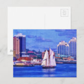 Bluenose Schooner Boat in Halifax Nova Scotia Briefkaart (Voorkant / Achterkant)