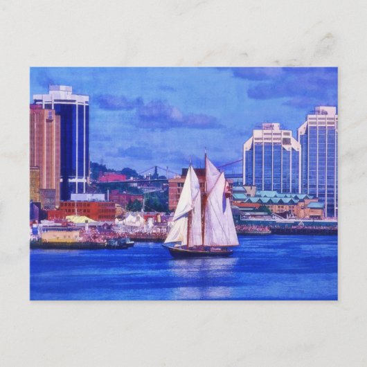Bluenose Schooner Boat in Halifax Nova Scotia Briefkaart (Voorkant)