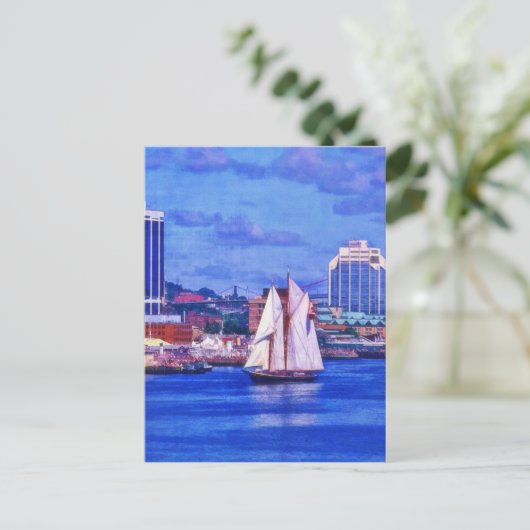 Bluenose Schooner Boat in Halifax Nova Scotia Briefkaart (Staand voorkant)