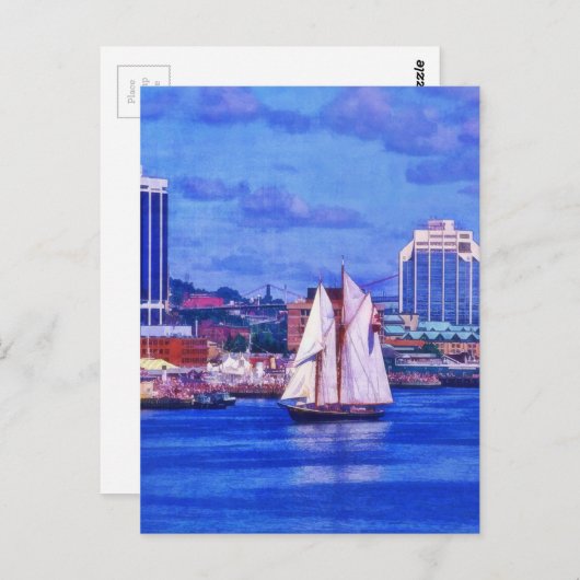 Bluenose Schooner Boat in Halifax Nova Scotia Briefkaart (Voorkant / Achterkant)