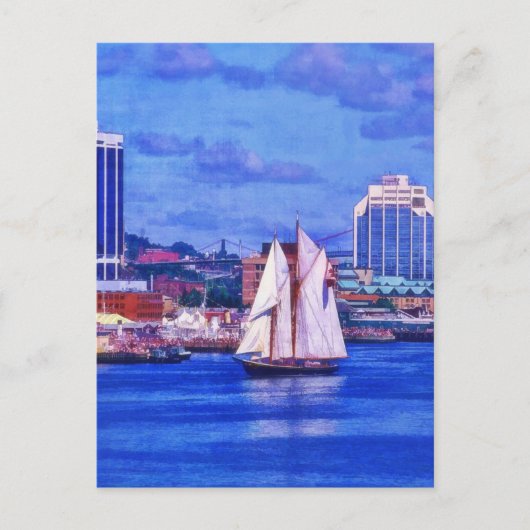 Bluenose Schooner Boat in Halifax Nova Scotia Briefkaart (Voorkant)