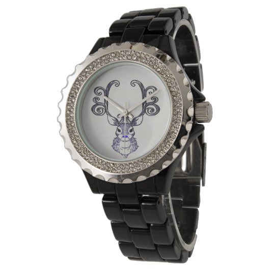 Bluenoser Blue nose Reindeend schattig hert horlog Horloge (Gekanteld)