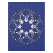 Bluenoser Blue Reindeer sneeuwflake tablecloth Tafelkleed (Voorkant)