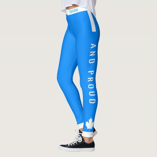 Bluenoser Canadian Maple on Blue Leggings (Links)