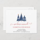 BluePine Trees die we hebben aangekondigd Aankondigingskaart (Voorkant / Achterkant)