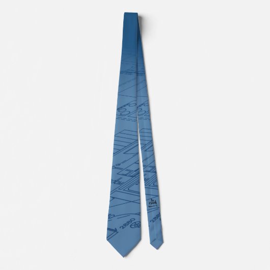 Blueprint Construction Home Repair Necktie Stropdas (Voorkant)