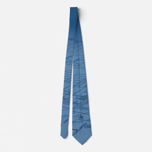 Blueprint Construction Home Repair Necktie Stropdas (Achterkant)
