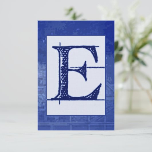Blueprint "E" Wedding RSVP (Staand voorkant)