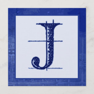 Blueprint J Monogrammed Wedding Invitations Kaart