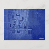 Blueprint Letter "E" Typografie Banner Kaart (Achterkant)