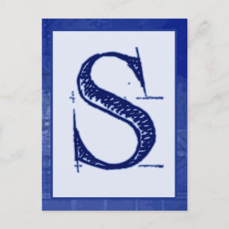 Blueprint Letter "S" Typografie Banner Kaart