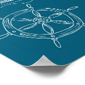 Blueprint Nautical Graphic Pattern Poster (Hoek)