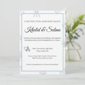 Blueprint of Love: Construction Theme Wedding Invi Kaart (Staand voorkant)