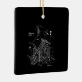 Blueprint Trojan Horse Rabbit Funny Keramisch Ornament (Rechts)