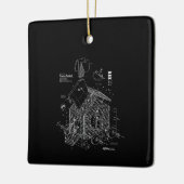 Blueprint Trojan Horse Rabbit Funny Keramisch Ornament (Links)