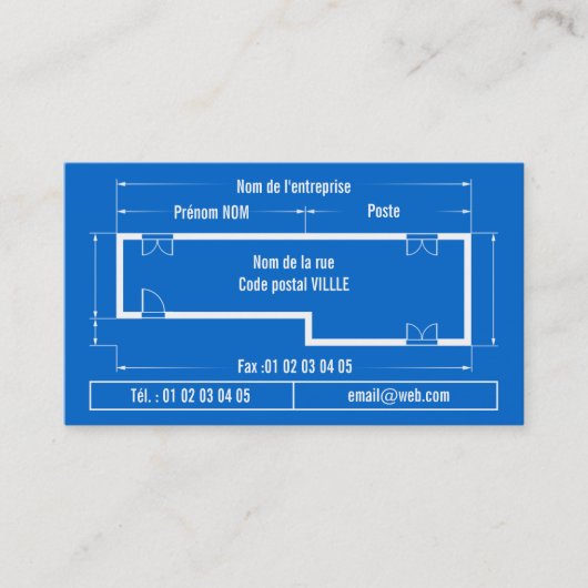 blueprint visitekaartje (Voorkant)