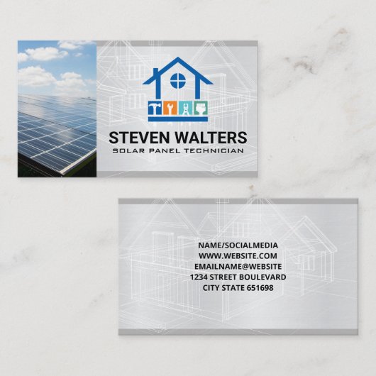 Blueprints | General Contractor  Visitekaartje (Voorkant / Achterkant)