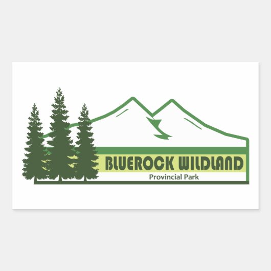 Bluerock Wildland Provinciaal Park Groene strepen Rechthoekige Sticker (Voorkant)
