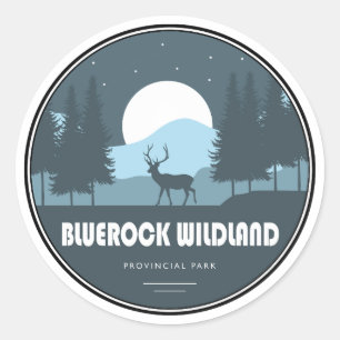 Bluerock Wildland Provinciaal Park Herten Ronde Sticker