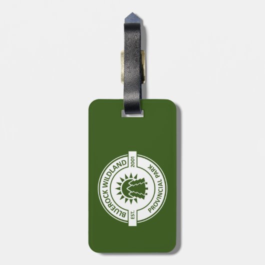 Bluerock Wildland Provincial Park Sun Trees Bagagelabel (Achterkant verticaal)