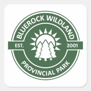 Bluerock Wildland Provincial Park Sun Trees Vierkante Sticker