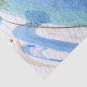 Blues 003 Abstract Waterverf gekleurd weefselpapie Tissuepapier (Detail)