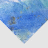 Blues 005 Abstract Waterverf gekleurd weefselpapie Tissuepapier (Detail)