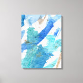 Blues 008 Abstract Aquarel Textuur Canvas (Voorkant)
