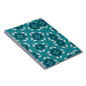 Blues Abstracte Spiraal Foto Notitieboek (Rechterzijde)