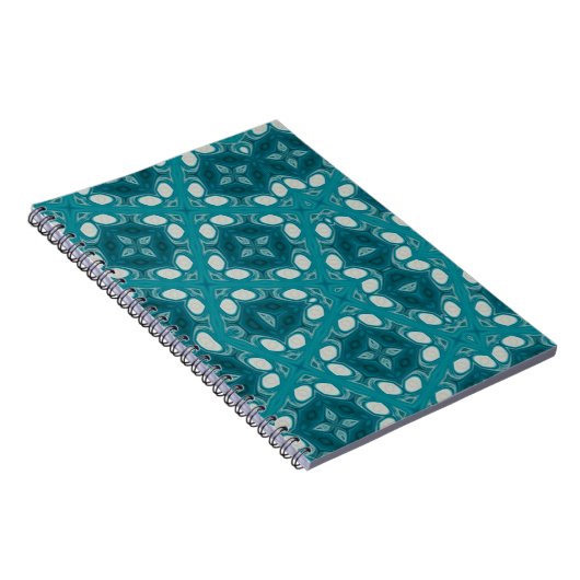 Blues Abstracte Spiraal Foto Notitieboek (Rechterzijde)