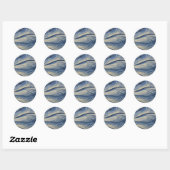 Blues Abstrat Ronde Sticker (Vel)