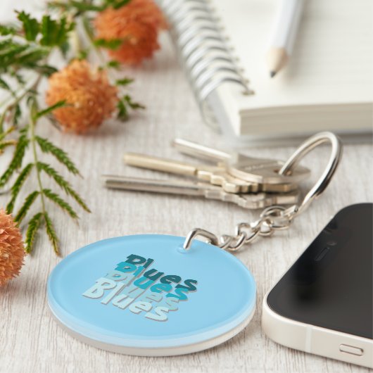 Blues Acryl Sleutelhanger (Voorkant Rechts)