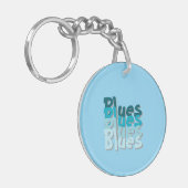 Blues Acryl Sleutelhanger (Voorkant Links)