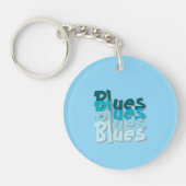 Blues Acryl Sleutelhanger (Voorkant)