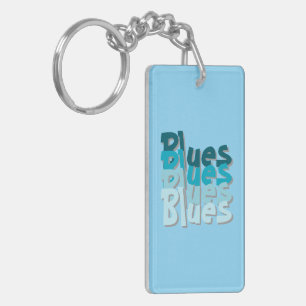 Blues Acryl Sleutelhanger