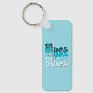 Blues Acryl Sleutelhanger