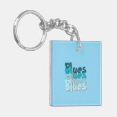 Blues Acryl Sleutelhanger (Voorkant Links)