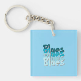 Blues Acryl Sleutelhanger