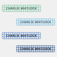 Blues and Greens Gingham Plaid Basisschool